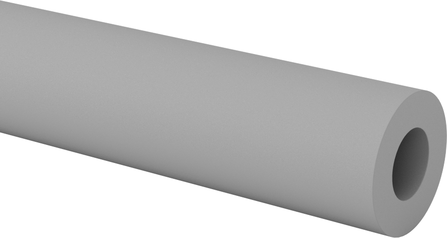 Aşınmaya ve Kimyasallara Dayanıklı PEEK Tüp, 1/4" Duvar Kalınlığı, 1" OD, 1/2" ID