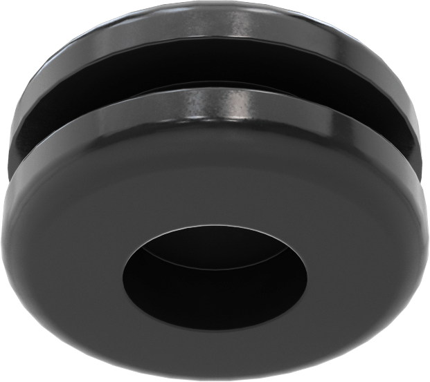 Boyuna Kesilmiş Grometler, SBR Kauçuk, 5/8“ Delik ve 1/8” Kalınlık için, 1/64-3/8" ID