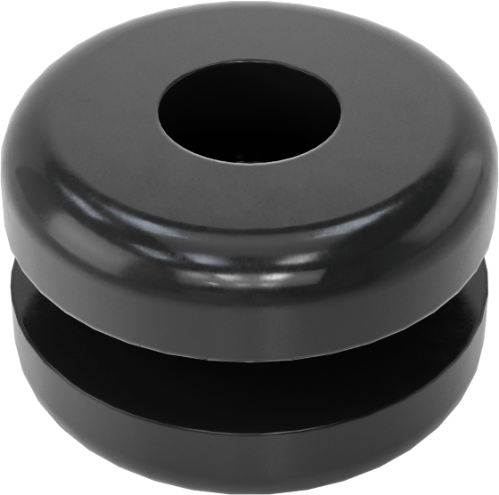 Boyuna Kesilmiş Grometler, SBR Kauçuk, 3/16“ Delik ve 1/16” Kalınlık için, 1/64 - 1/8" ID
