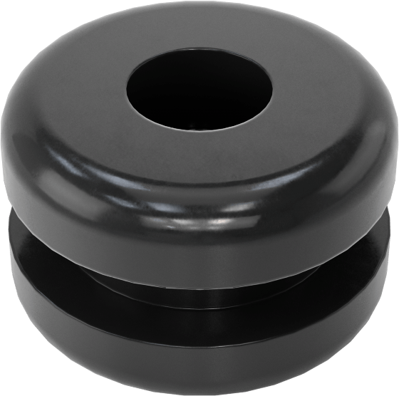 Boyuna Kesilmiş Grometler, SBR Kauçuk, 1/4“ Delik ve 1/16” Kalınlık için, 1/64 - 1/8" ID
