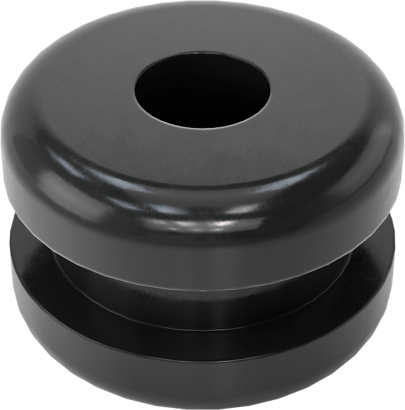 Boyuna Kesilmiş Grometler, SBR Kauçuk, 7/16“ Delik ve 1/8” Kalınlık için, 1/64 - 3/16" ID