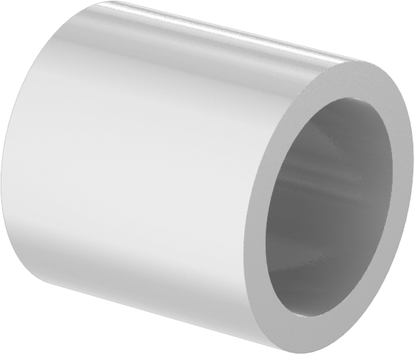PTFE Kuru Çalışan Kovanlı Rulman, 3/8“ Mil Çapı ve 1/2” Muhafaza İç Çapı için, 1/2" Uzunluk