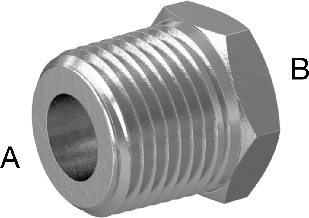 Yüksek Basınçlı Krom Kaplı Pirinç Boru Bağlantı Elemanı, Burç Adaptörü, 3/8 NPT Erkek x 1/8 NPT Dişi