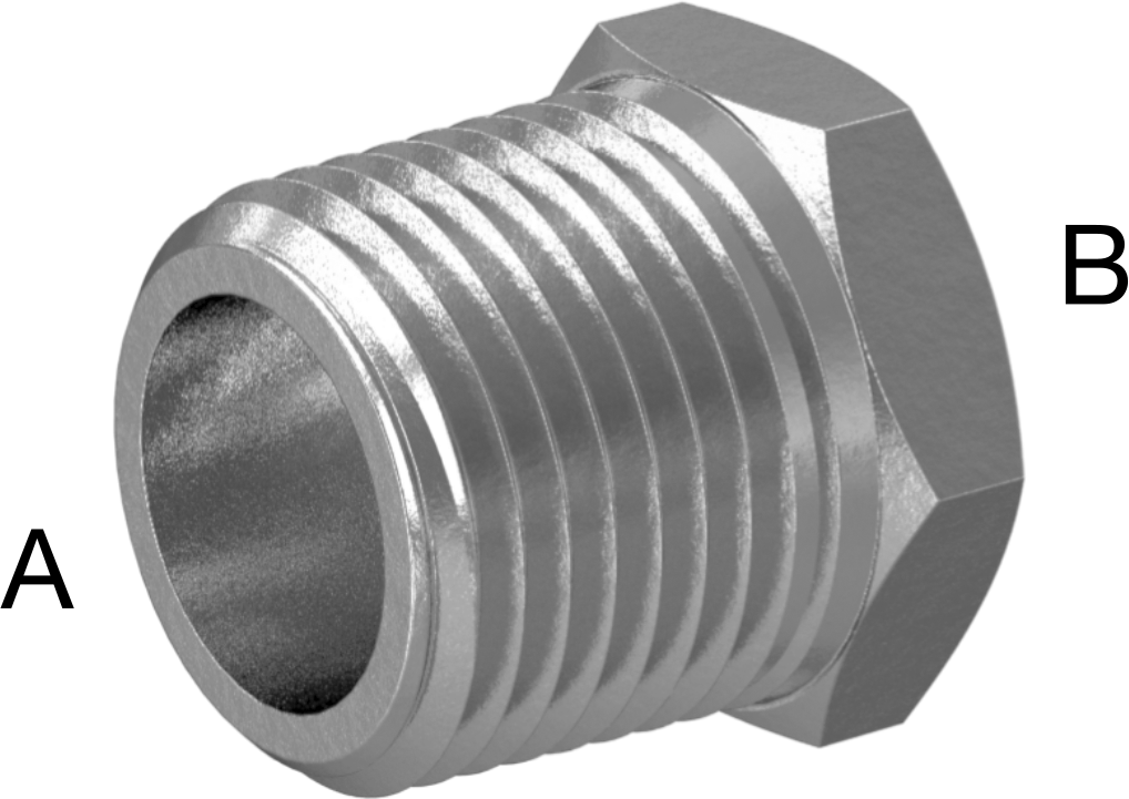 Yüksek Basınçlı Krom Kaplı Pirinç Boru Bağlantı Elemanı, Burç Adaptörü, 3/8 NPT Erkek x 1/4 NPT Dişi