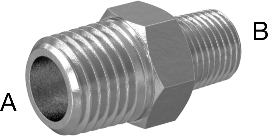 Yüksek Basınçlı Krom Kaplı Pirinç Boru Bağlantı Elemanı, Düz Redüktör, 1/4 x 1/8 NPT Erkek