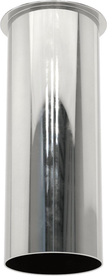 Krom Kaplı Paslanmaz Çelik Lavabo Tahliye Ucu, 4" Uzunluk