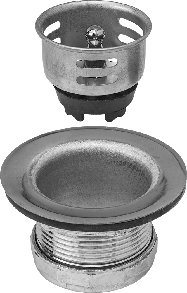 Lavabo Tahliyesi, Süzgeç ile, Paslanmaz Çelik, 2 inç ila 2-1/2 inç Açıklık için, 2-3/4" Üst Çap