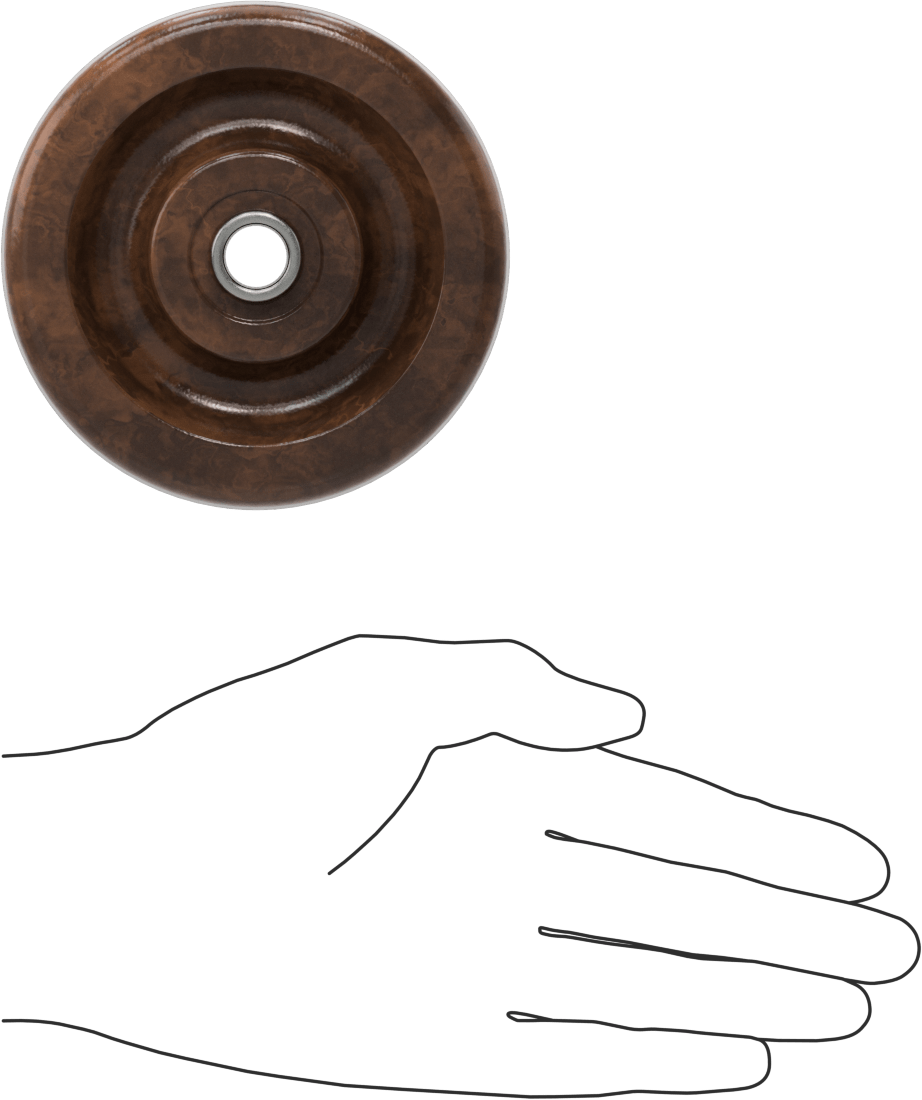 Yüksek Sıcaklık Fenolik Tekerlek, 4“ Çap x 1-1/2” Genişlik