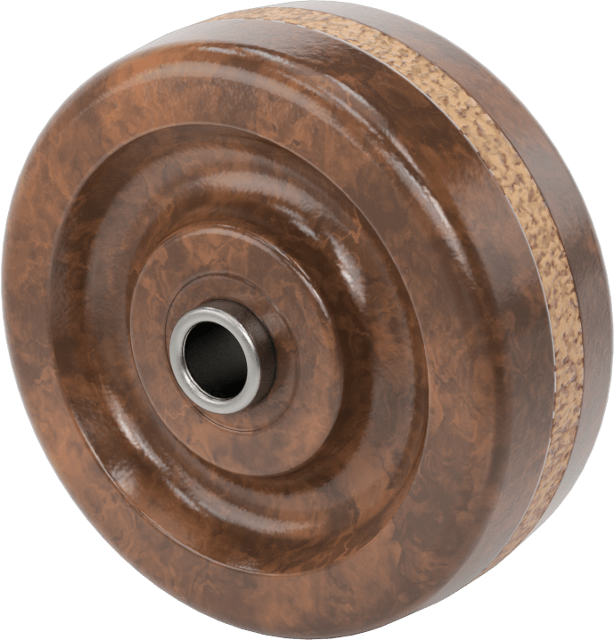 Yüksek Sıcaklık Fenolik Tekerlek, 4“ Çap x 1-1/2” Genişlik