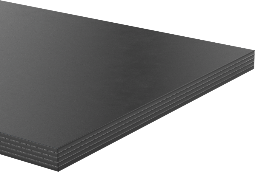 Kumaş Takviyeli Hava Koşullarına Dayanıklı EPDM Kauçuk, Ultra Mukavemet, 1/4" Kalınlık, 4“ x 36” Şerit