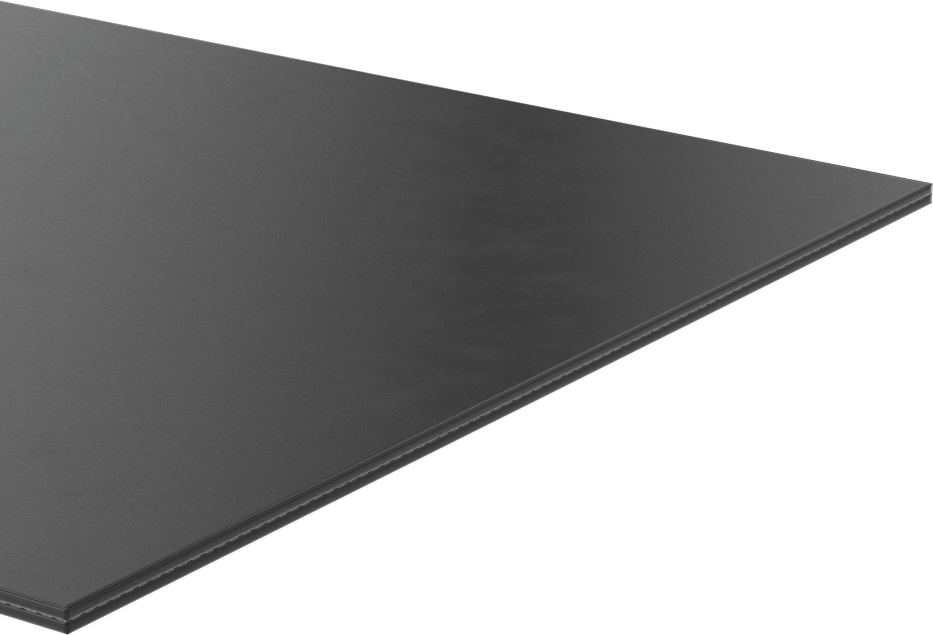 Kumaş Takviyeli Hava Koşullarına Dayanıklı EPDM Kauçuk, Ultra Mukavemet, 3/32" Kalınlık, 6“ x 36” Şerit