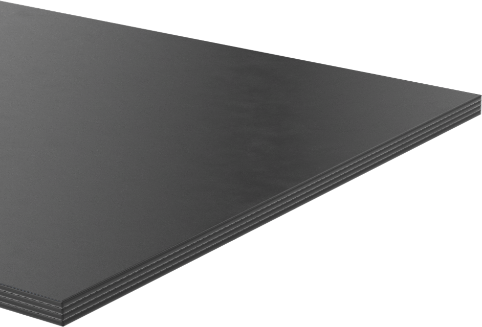 Kumaş Takviyeli Hava Koşullarına Dayanıklı EPDM Kauçuk, Ultra Mukavemet, 3/16" Kalınlık, 6“ x 36” Şerit