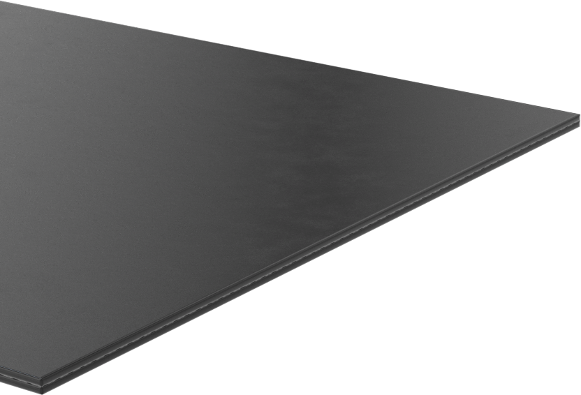 Kumaş Takviyeli Hava Koşullarına Dayanıklı EPDM Kauçuk, Ultra Mukavemet, Yapışkan arka yüz, 1/16" Kalınlık, 4“ x 36” Şerit