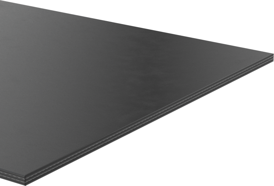 Kumaş Takviyeli Hava Koşullarına Dayanıklı EPDM Kauçuk, Ultra Mukavemet, Yapışkan arka yüz, 1/8" Kalınlık, 6“ x 36” Şerit