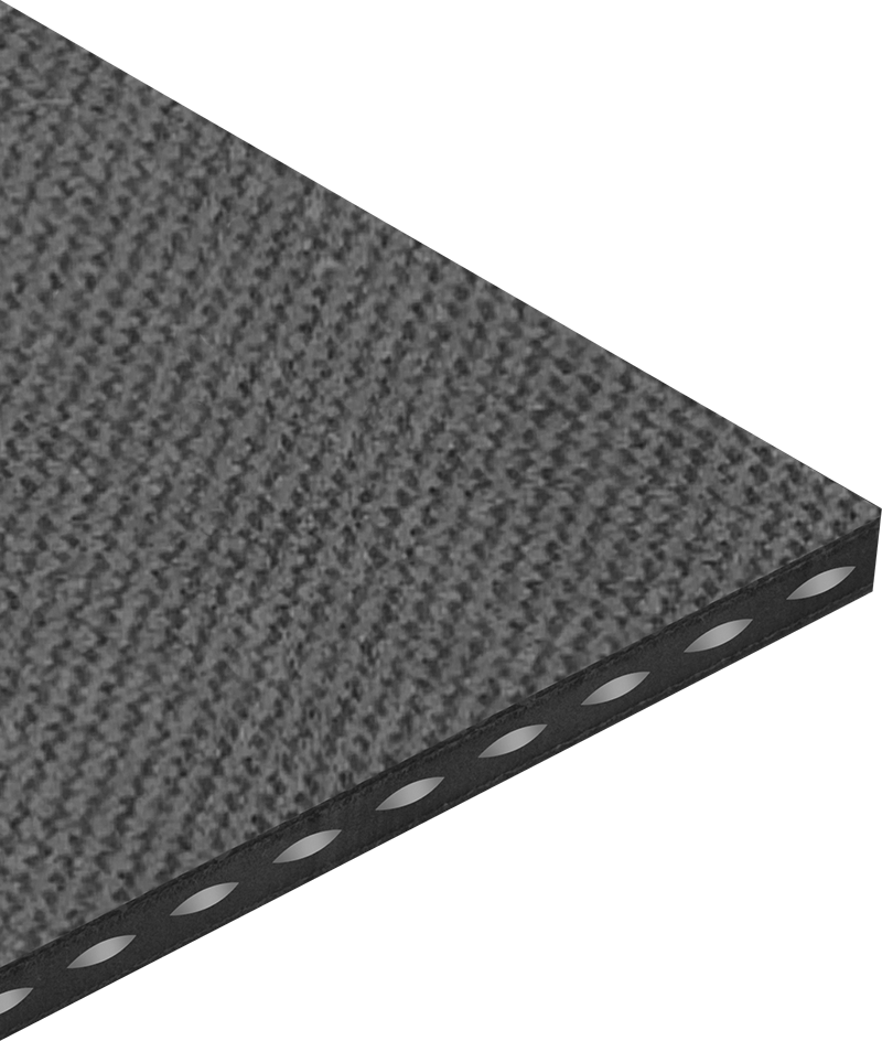 Kumaş Takviyeli Hava Koşullarına Dayanıklı EPDM Kauçuk, Ultra Mukavemet, Çapraz Bağlantı, 1/16" Kalınlık, 12 inç x 12 inç Levha