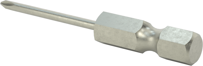 JIS Bit, Elektrikli Alet için 1/4" Altıgen Şaft, NO.00 Boyutu, 2" Toplam Uzunluk