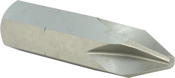 JIS Bit, 1/4" Altıgen Şaft, 1 Numaralı Boyut, 1" Toplam Uzunluk