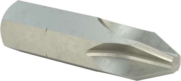 JIS Bit, 1/4" Altıgen Şaft, Numara 2 Boyut, 1" Toplam Uzunluk