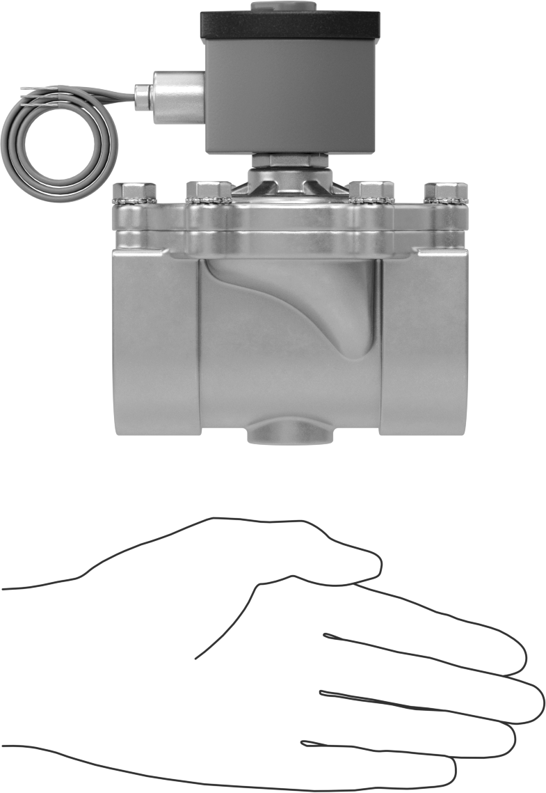 Premium Solenoid Açma/Kapama Valfi, Normalde Kapalı, 120V AC, 1-1/2 NPT Dişi