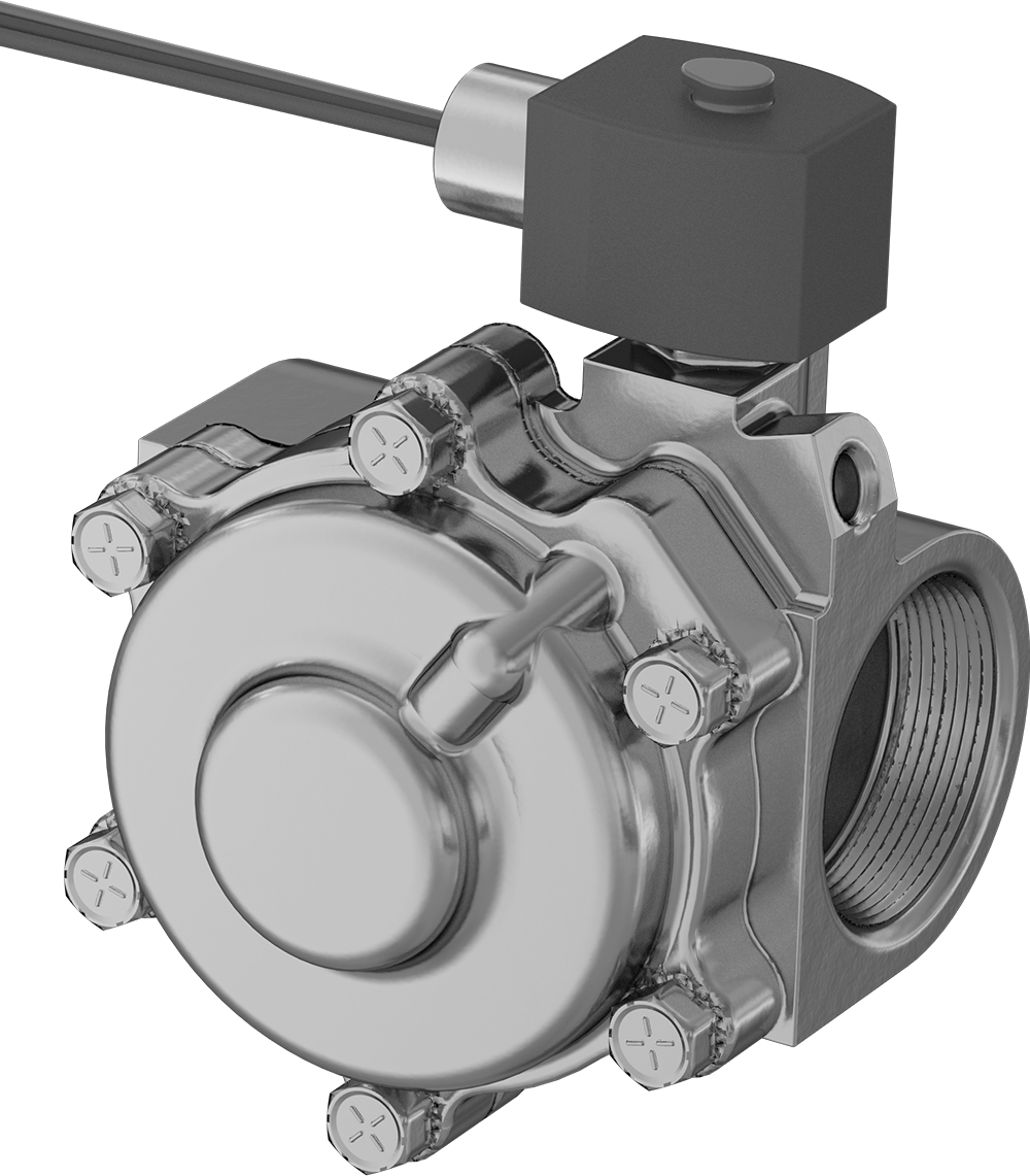 Premium Solenoid Açma/Kapama Valfi, Normalde Kapalı, 240V AC, 2 NPT Dişi