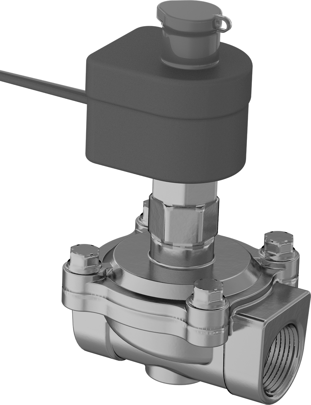 Premium Solenoid Açma/Kapama Valfi, Normalde Açık, 110V/120V AC, 1 NPT Dişi