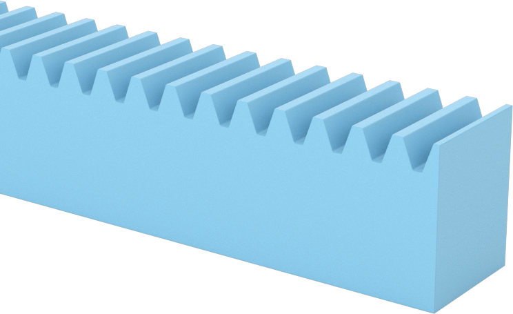 1 Modül, 500 mm Uzunluk, 20 Derece Basınç Açılı Plastik Dişli için Naylon Dişli Rafı