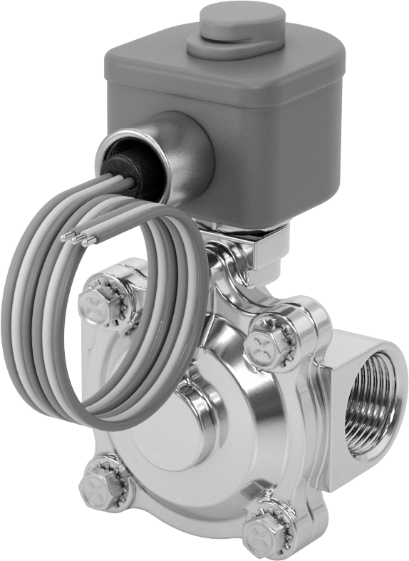 Premium Solenoid Açma/Kapama Valfi, Normalde Açık, 24V DC, 1 NPT Dişi, Düşme Destekli