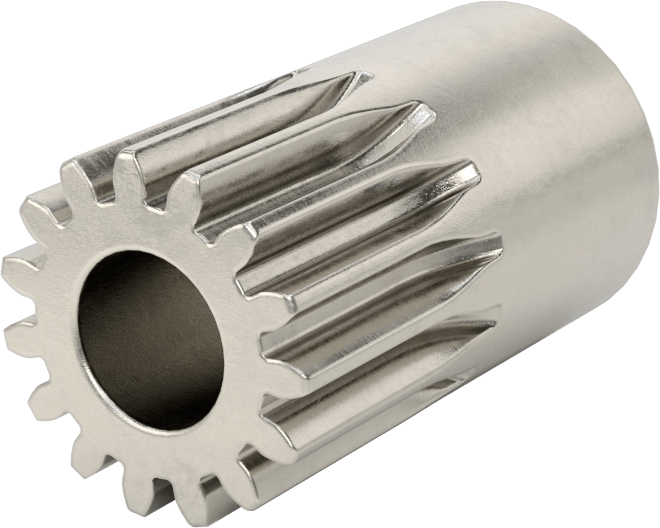 Metal Dişli - 20 Derece Basınç Açısı, Yuvarlak, 1 Modül, 15 Diş, 15 mm Aralığı, 303 Paslanmaz Çelik