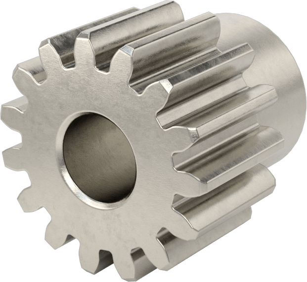 Metal Dişli - 20 Derece Basınç Açısı, Yuvarlak, 2,5 Modül, 15 Diş, 37,5 mm Adım, 303 Paslanmaz Çelik