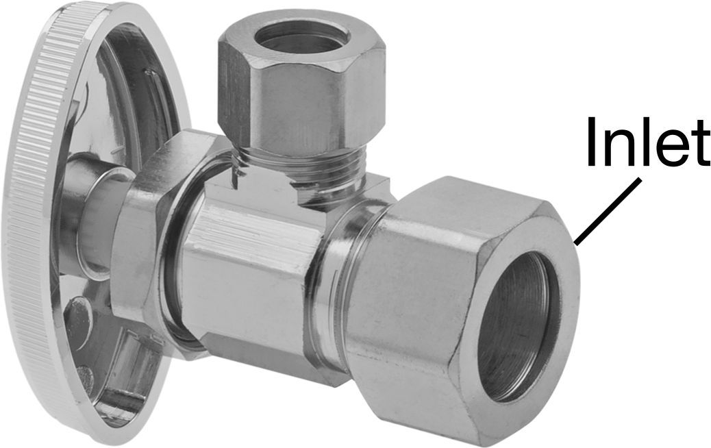 90° Elbow Valve with Compression Inlet