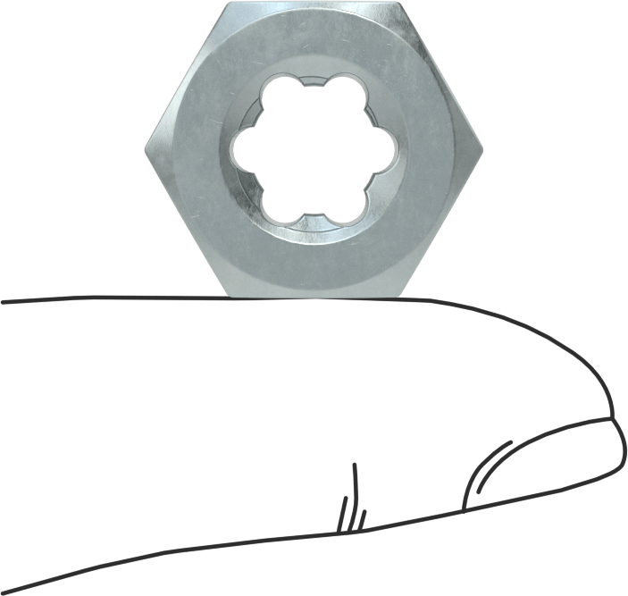 Diş Onarım Kalıbı Somunu, Dar alanlar için, M10 x 1,5 mm Sağ Diş