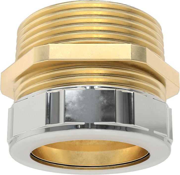 Lavabo Tahliye Sıkıştırma Tüpü Adaptörü, 1-1/4 NPT Erkek, 1-1/4" Boru Dış Çapı için