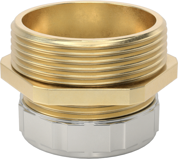 Lavabo Tahliye Sıkıştırma Tüpü Adaptörü, 1-1/2 NPT Erkek, 1-1/4" Boru Dış Çapı için