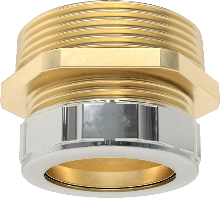 Lavabo Tahliye Sıkıştırma Tüpü Adaptörü, 1-1/2 NPT Erkek, 1-1/4" Boru Dış Çapı için