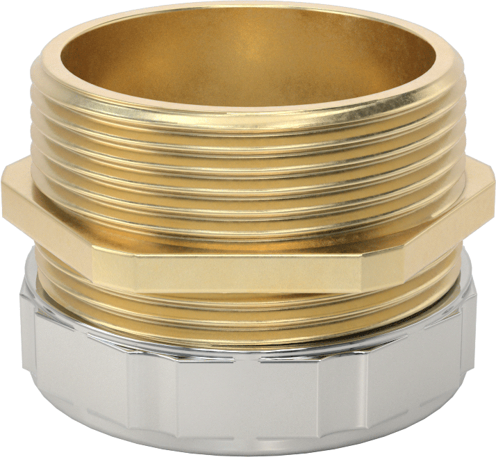 Lavabo Tahliye Sıkıştırma Tüpü Adaptörü, 1-1/2 NPT Erkek, 1-1/2" Boru Dış Çapı için