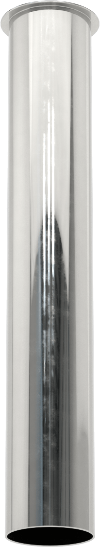 Krom Kaplı Pirinç Lavabo Tahliye Ucu, 8" Uzunluk, 1-1/4" OD