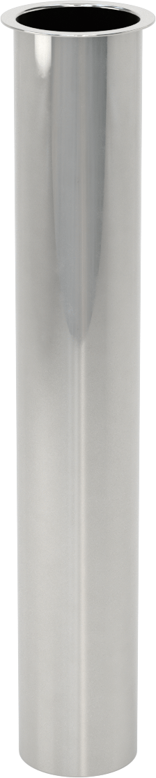 Krom Kaplı Pirinç Lavabo Tahliye Ucu, 8" Uzunluk, 1-1/4" OD