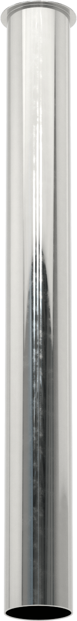 Krom Kaplı Pirinç Lavabo Tahliye Ucu, 12" Uzunluk, 1-1/4" OD