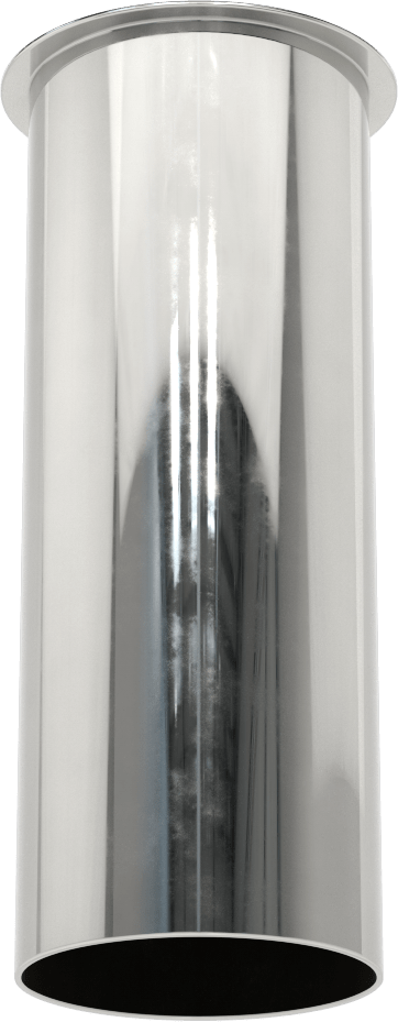 Krom Kaplı Pirinç Lavabo Tahliye Ucu, 4" Uzunluk, 1-1/2" OD
