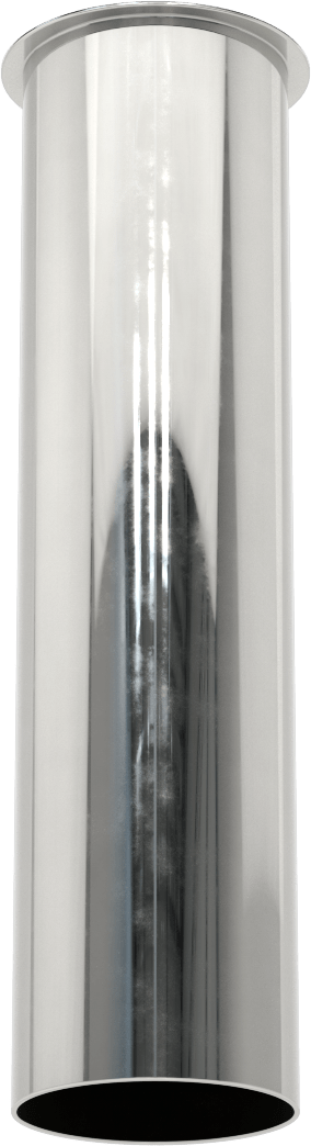 Krom Kaplı Pirinç Lavabo Tahliye Ucu, 6 inç Uzunluk, 1-1/2" OD