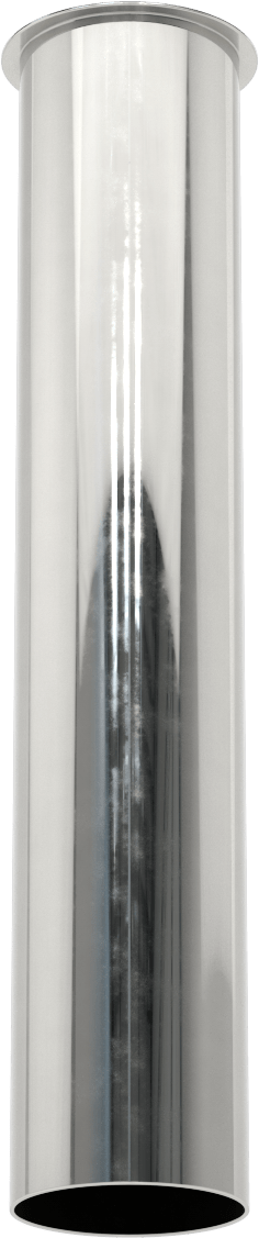 Krom Kaplı Pirinç Lavabo Tahliye Ucu, 8" Uzunluk, 1-1/2" OD