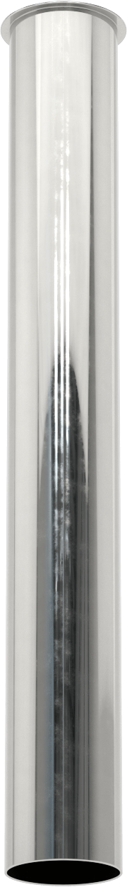 Krom Kaplı Pirinç Lavabo Tahliye Ucu, 12" Uzunluk, 1-1/2" OD