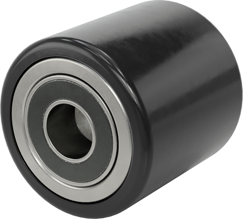 Poliüretan Palet ve Forklift Tekerleği, Taç için Bilyalı Rulmanlı, 3-1/4“ Çap x 3-1/4” Genişlik