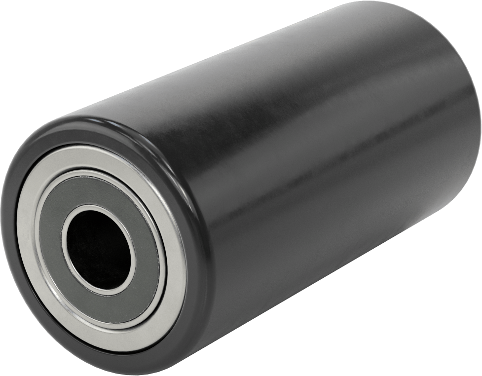 Poliüretan Palet ve Forklift Tekerleği, Taç için Bilyalı Rulmanlı, 3-1/4“ Çap x 6-1/2” Genişlik