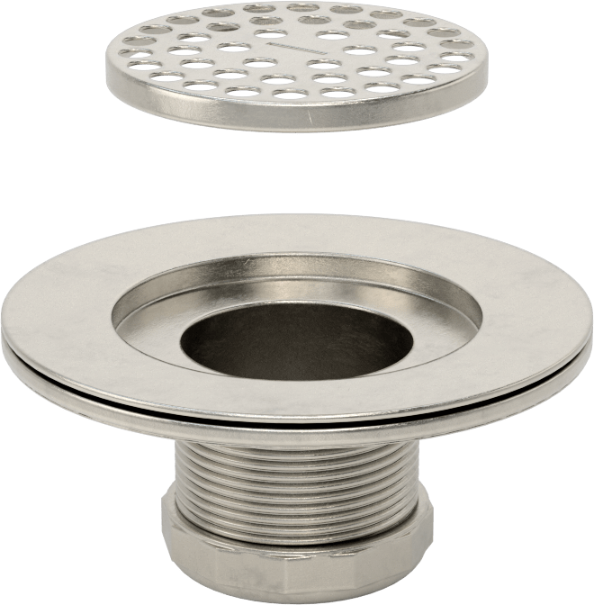 Delikli Süzgeçli Lavabo Tahliye, 3-1/2“ ila 4” Açıklık Çapı için