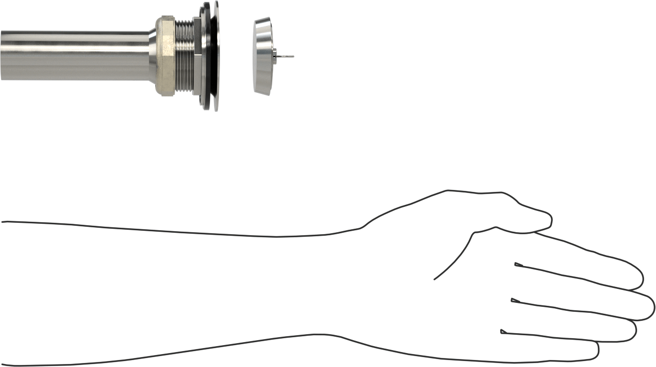 Delikli Süzgeçli Lavabo Tahliye, 2“ ila 2-1/2” Açıklık Çapı için, 1-1/4“ Dış Çap x 4” Uzunluk Tailpc