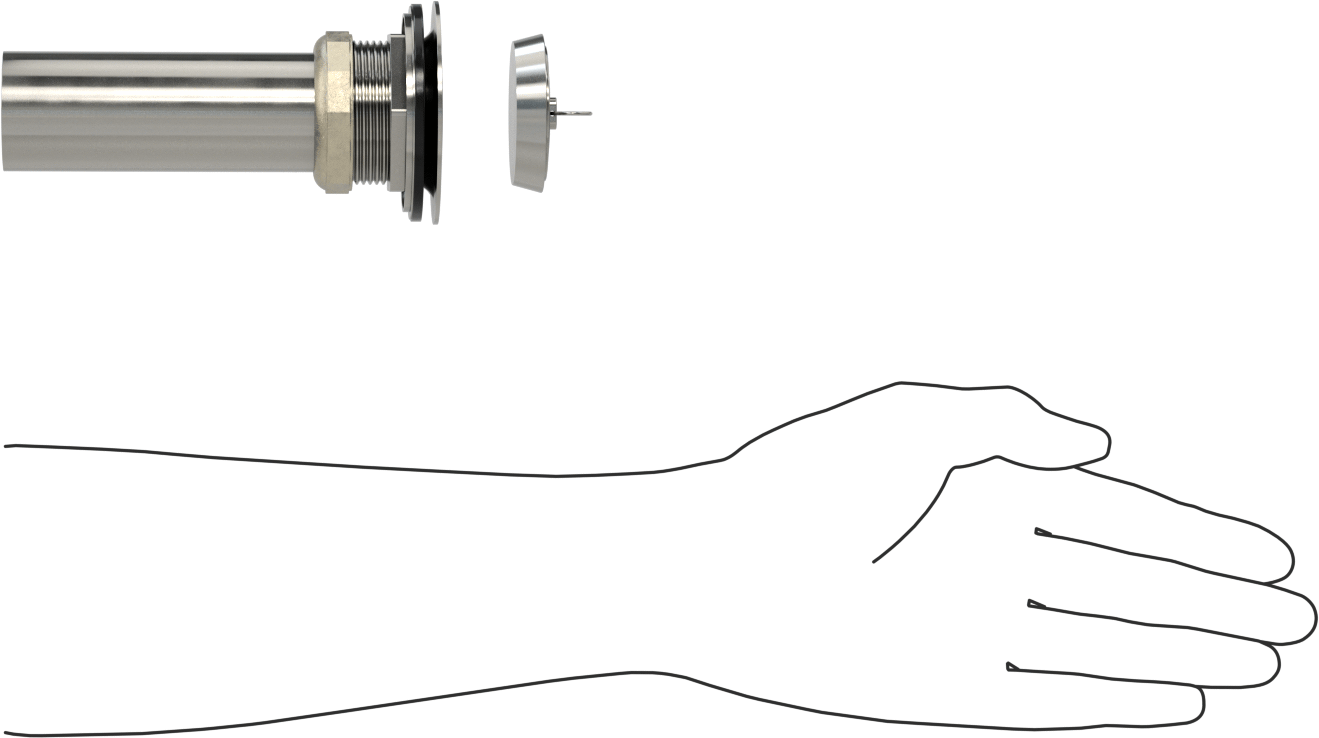 Delikli Süzgeçli Lavabo Tahliye, 2“ ila 2-1/2” Açıklık Çapı için, 1-1/2“ Dış Çap x 4” Uzunluklu Uç Parçası