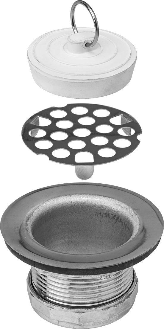 Delikli Süzgeçli Lavabo Tahliye, 2“ ila 2-1/2” Açıklık Çapı için