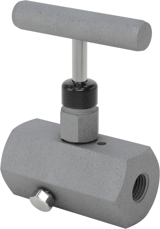 Havalandırma Delikli Hassas Akış Ayar Valfi, Metal-Metal Koltuk, 1/4 NPT Dişi x Dişi