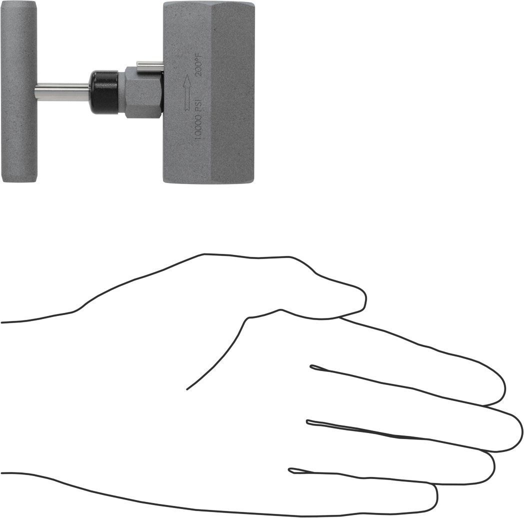 Havalandırma Delikli Hassas Akış Ayar Valfi, Metal-Metal Koltuk, 1/2 NPT Dişi x Dişi